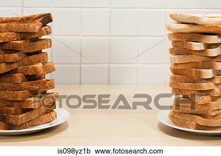Stock Image - Stack of toast. Fotosearch