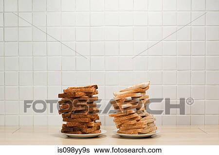 Stack of toast View Large Photo Image Stock Photograph - Stack of toast. Fotosearch
