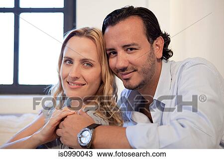 Stock Image - Couple smiling. Fotosearch