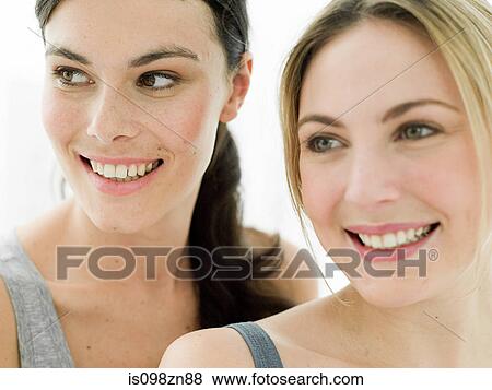 Portrait of young women in bathroom View Large Photo Image Stock Photo - Portrait of young women in bathroom. Fotosearch