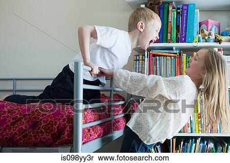 Children playing on bunkbed View Large Photo Image Stock Photography - Children playing on bunkbed. Fotosearch