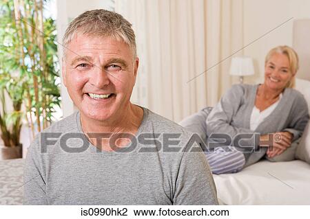 Mature couple in bedroom View Large Photo Image Stock Image - Mature couple in bedroom. Fotosearch