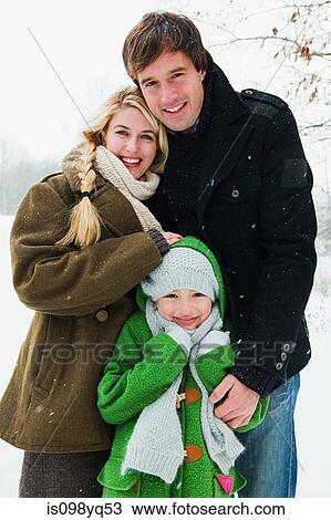 Portrait of family in snow View Large Photo Image Stock Image - Portrait of family in snow. Fotosearch