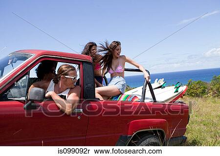 Four young friends driving off road vehicle on vacation View Large Photo Image Stock Photography - Four young friends driving off road vehicle on vacation. Fotosearch