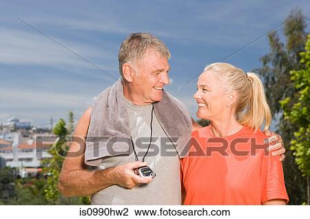 Mature couple after workout View Large Photo Image Stock Image - Mature couple after workout. Fotosearch