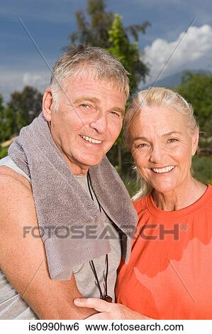 Mature couple after workout View Large Photo Image Stock Photograph - Mature couple after workout. Fotosearch