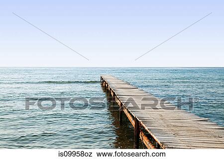 Empty jetty and seascape View Large Photo Image Stock Photo - Empty jetty and seascape. Fotosearch