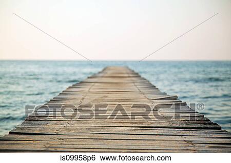 Empty jetty and seascape View Large Photo Image Stock Photograph - Empty jetty and seascape. Fotosearch