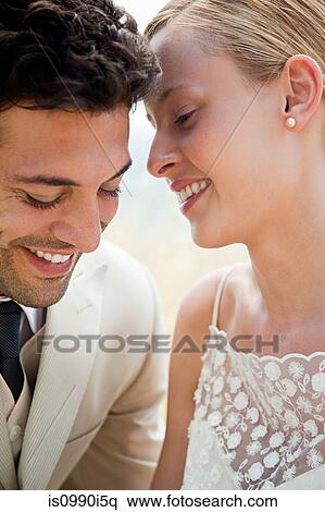 Newlyweds, close up portrait View Large Photo Image Stock Photography - Newlyweds, close up portrait. Fotosearch