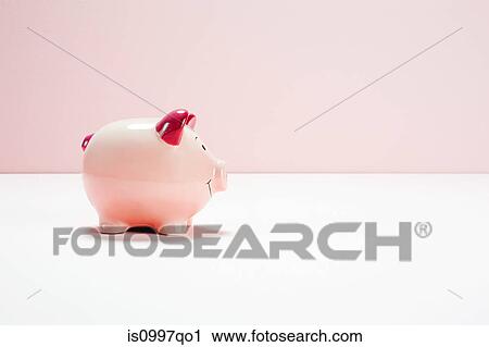 Pink piggy bank, studio shot View Large Photo Image Stock Image - Pink piggy bank, studio shot. Fotosearch