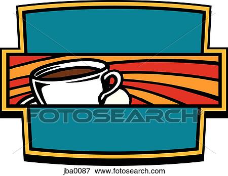 広場 コーヒー ロゴ イラスト Jba0087 Fotosearch