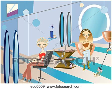 a day at the salon View Large Illustration Stock Illustration - a day at the salon. Fotosearch