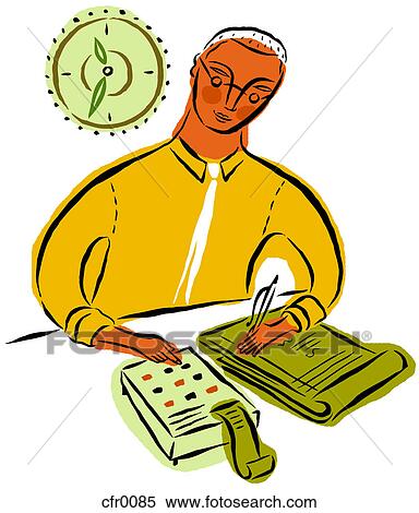 accountant View Large Illustration Stock Illustration - accountant. Fotosearch