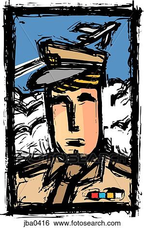 airforce officer View Large Illustration Stock Illustration - airforce officer. Fotosearch