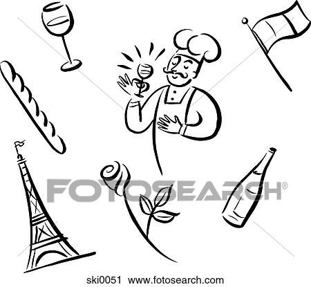 Clip Art - all about paris b&w. Fotosearch