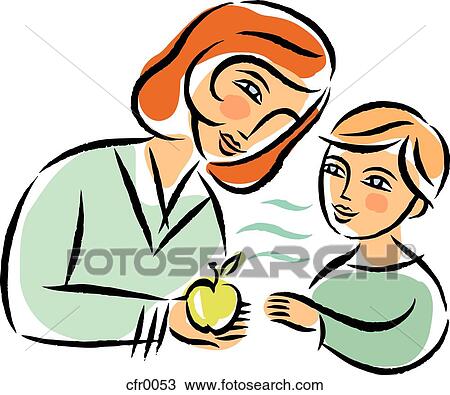 Drawing - an apple a day. Fotosearch