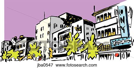 apartments in the city View Large Illustration Stock Illustration - apartments in the city. Fotosearch