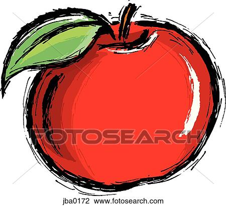 Drawing - apple. Fotosearch