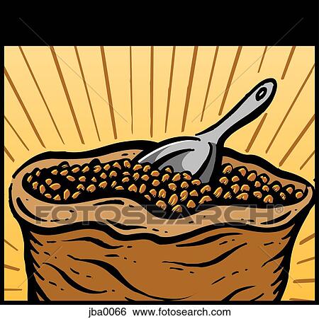 bag of coffee beans View Large Illustration Stock Illustration - bag of coffee beans. Fotosearch