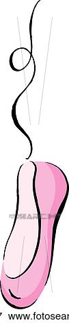 ballet slipper View Large Illustration Stock Illustration - ballet slipper. Fotosearch