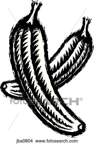 Stock Illustration - bananas b&w. Fotosearch