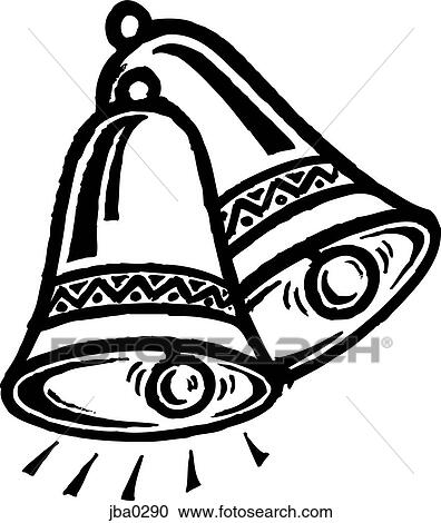 Clipart - bells b&w. Fotosearch