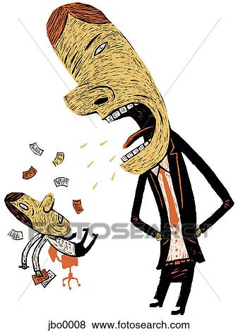 big boss yelling at his employee View Large Illustration Stock Illustration - big boss yelling at his employee. Fotosearch