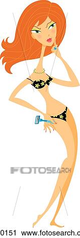 bikini line View Large Illustration Clip Art - bikini line. Fotosearch