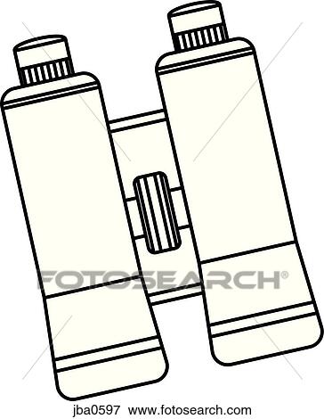 binoculars b&w View Large Illustration Stock Illustration - binoculars b&w. Fotosearch