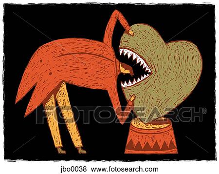 biting heart View Large Illustration Stock Illustration - biting heart. Fotosearch