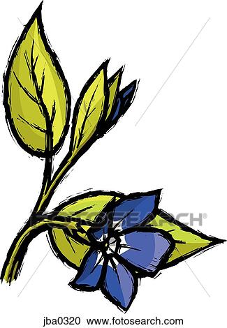 Clipart - blue flower. Fotosearch