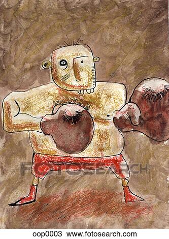 Drawing - boxer. Fotosearch