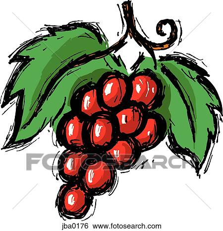 bunch of grapes View Large Illustration Stock Illustration - bunch of grapes. Fotosearch