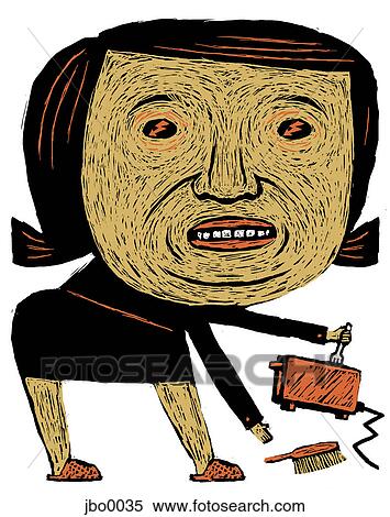 Stock Illustration - burned out woman. Fotosearch