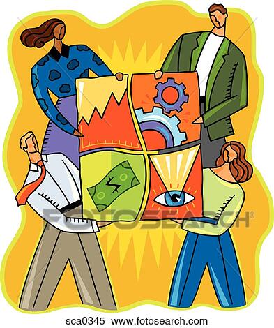 business team View Large Illustration Stock Illustration - business team. Fotosearch