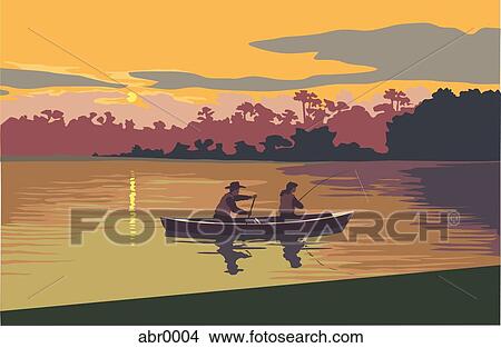 Stock Illustration - canoeing. Fotosearch