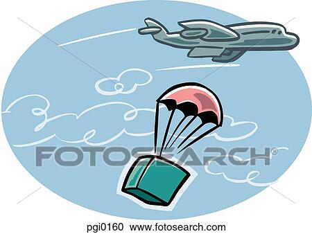 Clipart - Cargo Drop. Fotosearch