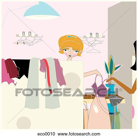 Clipart - change room. Fotosearch