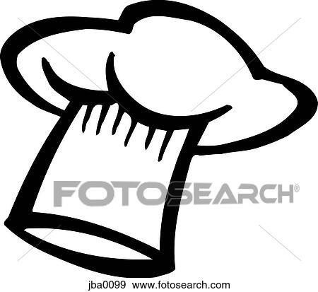 Stock Illustration - chef's hat b&w. Fotosearch