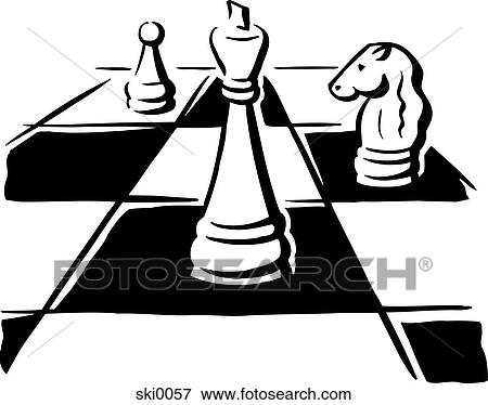 Stock Illustration - chess b&w. Fotosearch