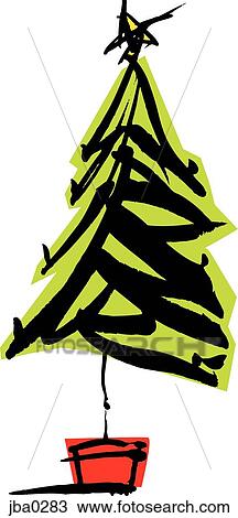 christmas tree View Large Illustration Drawing - christmas tree. Fotosearch