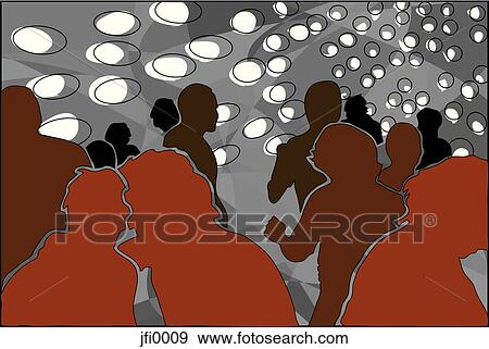 Stock Illustration - club scene. Fotosearch