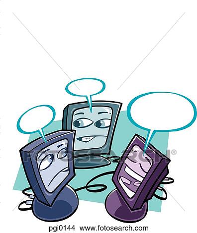 Stock Illustration - computer network. Fotosearch