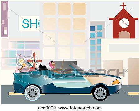 Drawing - convertible. Fotosearch
