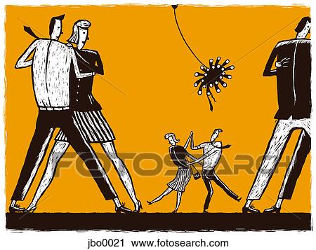 Clip Art - couples dancing. Fotosearch
