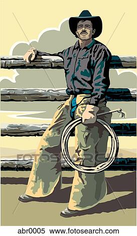 cowboy View Large Illustration Stock Illustration - cowboy. Fotosearch