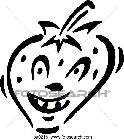 crazy strawberry b&w View Large Illustration Stock Illustration - crazy strawberry b&w. Fotosearch