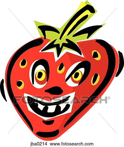 Stock Illustration - crazy strawberry. Fotosearch