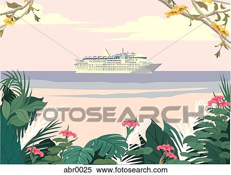 Stock Illustration - cruise ship. Fotosearch