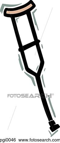 Crutch View Large Illustration Stock Illustration - Crutch. Fotosearch